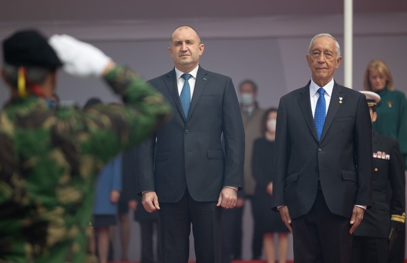 Президентите на България и Португалия Румен Радев и Марсело Ребело де Соуза. Снимка: Пресслужба на президента