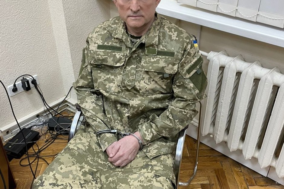 Виктор Медведчук при ареста му през април. Снимка: Архив