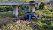 Почина шофьорът на падналия автовоз на пътен възел "Даскалово"