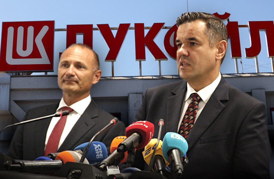 Министрите Росен Христов и Никола Стоянов бранят износа на рафинерията, колаж Mediapool