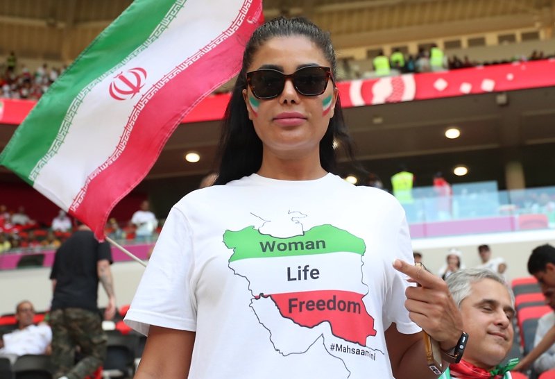 Каузата за свободата на иранските жени получи своята световна трибуна на Мондиала в Катар. Снимка: ЕПА/БГНЕС