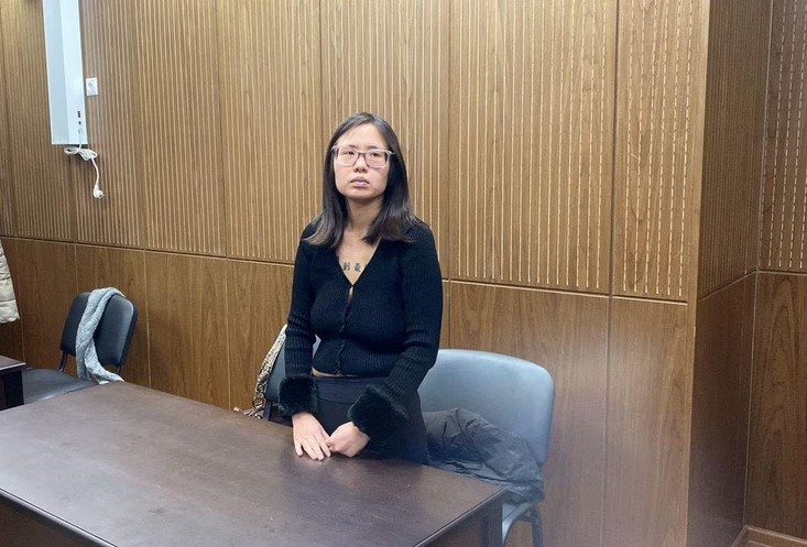 Алисия Дей при произнасянето на присъдата й от съд в Москва