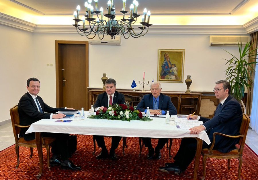 Преговорите между Сърбия и Косово бяха с посредничеството на върховния представител на ЕС за външната политика Жозеп Борел. Снимка: Пресслужба на Жозеп Борел