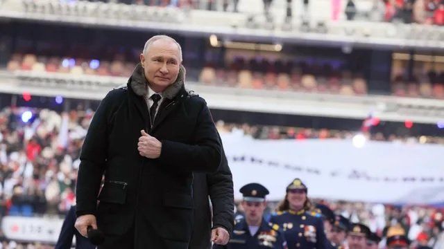 Владимир Путин на митинга