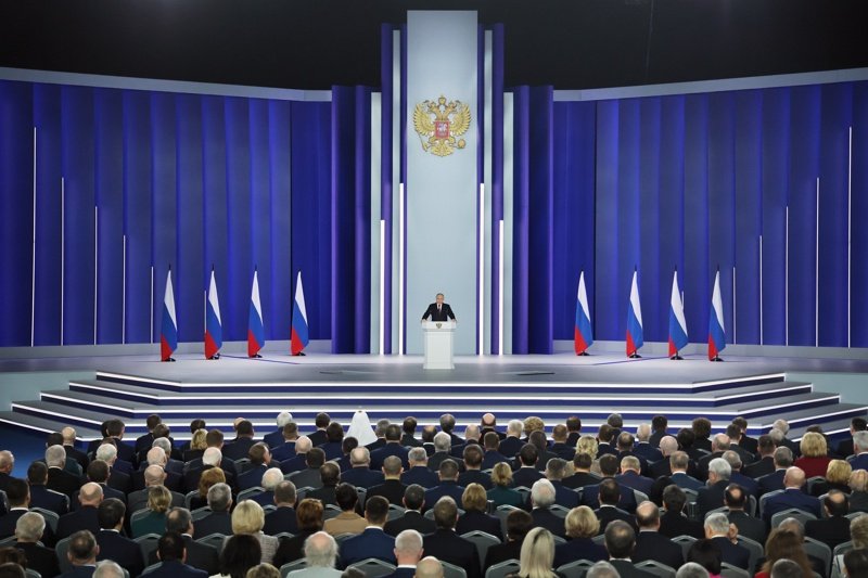 Путин говори пред руския елит в Кремъл, сн. ЕПА/БГНЕС