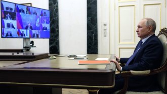 Владимир Путин по време на днешното заседание, Сн. ЕПА/БГНЕС