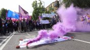 Протестът на БНР блокира централно кръстовище в София