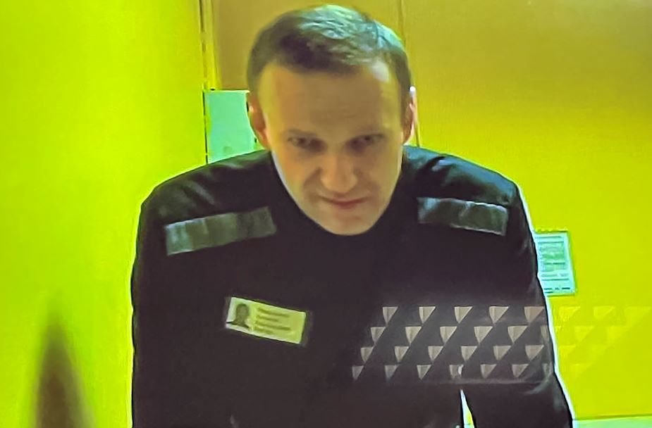 Една от последните снимки на Навални при явяването му пред московски съд преди дни, сн. ЕПА/БГНЕС 