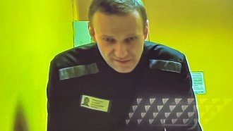 Една от последните снимки на Навални при явяването му пред московски съд преди дни, сн. ЕПА/БГНЕС 