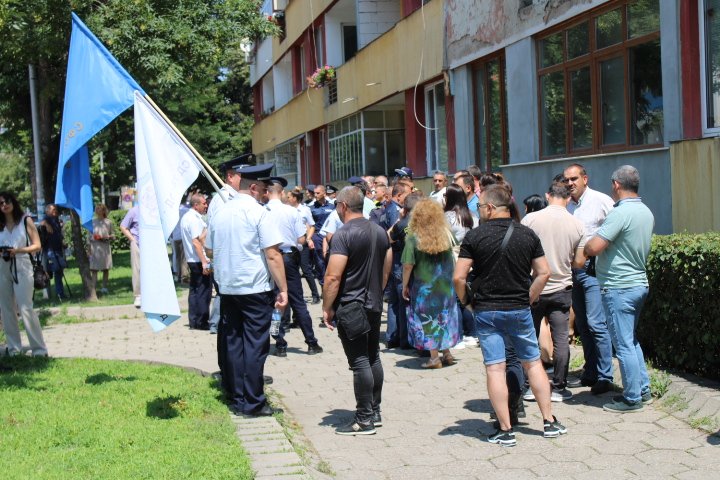 Символичният протест в Благоевград миналата седмица. Снимка: БГНЕС