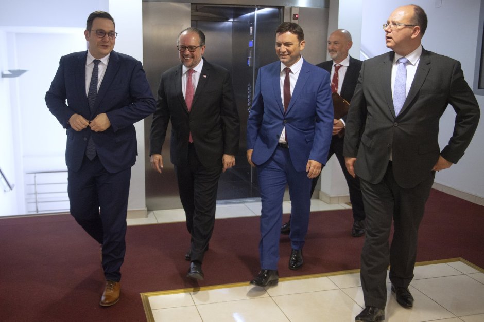 Четиримата външни министри в Скопие, сн. ЕПА/БГНЕС