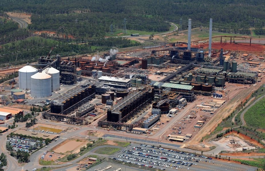 Инсталацията край Гладстоун, Австралия, трябва да покаже може ли да се ползва водород за рафиниране на алуминиевия оксид, сн. ЕПА/БГНЕСд се нагрява до температури до 1000 градуса по Целзий, при което се извършва термичното му разлагане