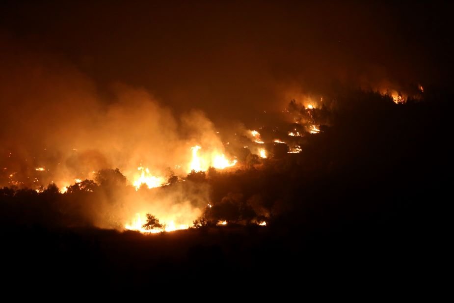 Пожарът край Александруполис се разраства, сн. ЕПА/БГНЕС