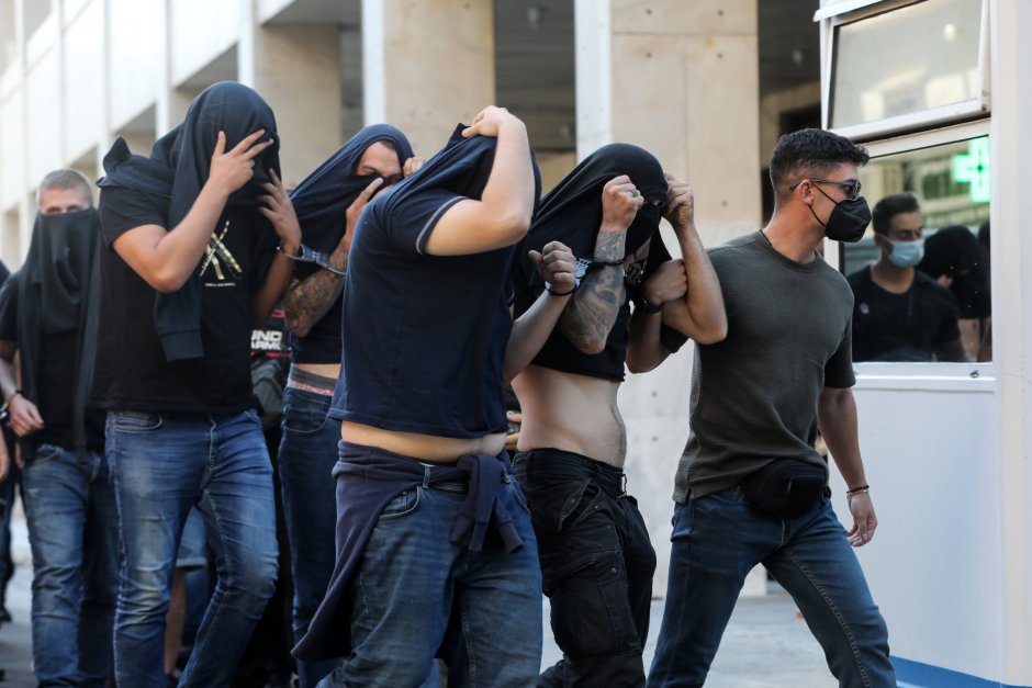 Арестувани в Атина запалянковци на Динамо Загреб, Сн. ЕПА/БГНЕС