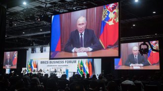 Пред БРИКС показаха видеообръщение на Путин с изменен глас