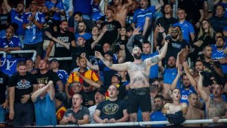 Глоба от 40 хил. евро за "Левски" заради ексцесиите на мача с Шкупи