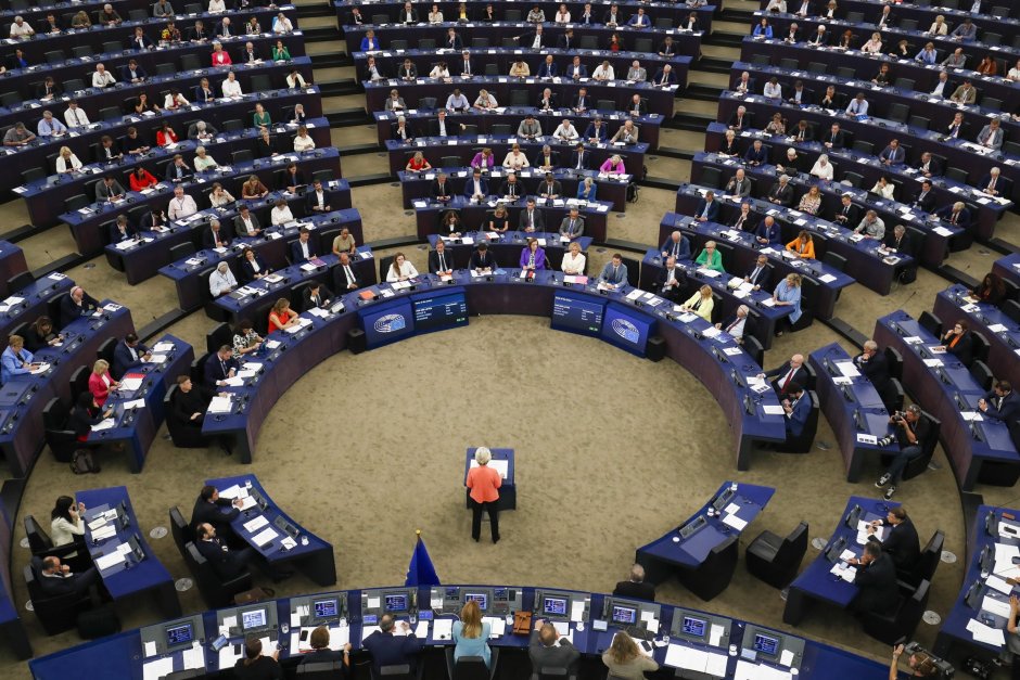 Урсула фон дер Лайен пред Европейския парламент, сн. ЕПА/БГНЕС