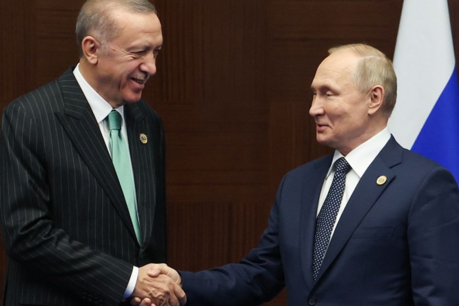 Президентите на Турция и Русия Ердоган и Путин
