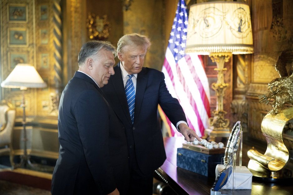 Виктор Орбан беше приет от Доналд Тръмп в имението му в Мар а Лаго. Сн. ЕПА/БГНЕС