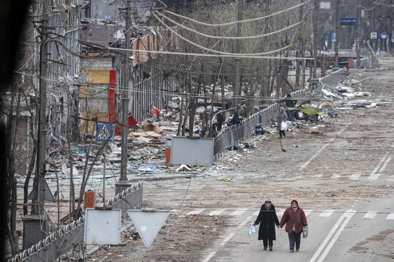 Мариупол по време на руската обсада, снимка ЕПА/БГНЕС