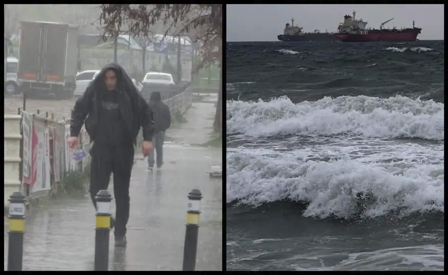 Мощна буря в мегаполиса Истанбул: няколкометрови вълни в Мраморно море