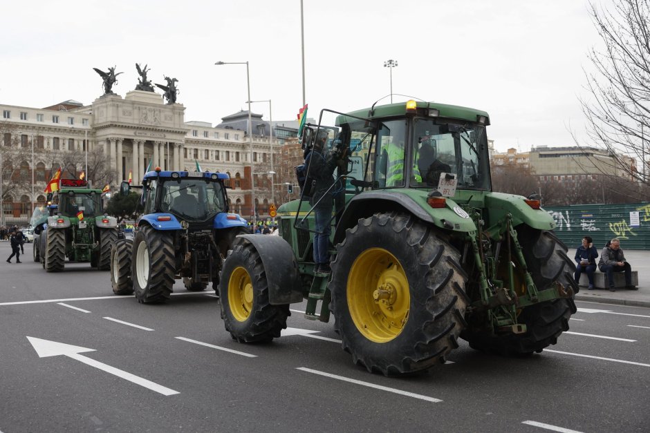 Протест на земеделци в Мадрид