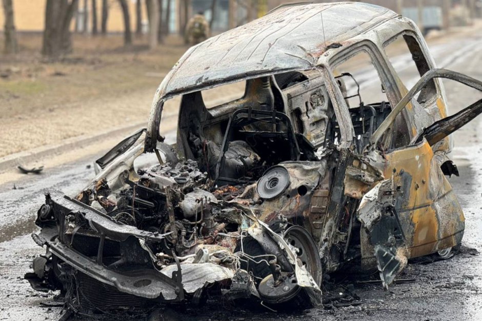 Поразена от снаряд кола в Белгород