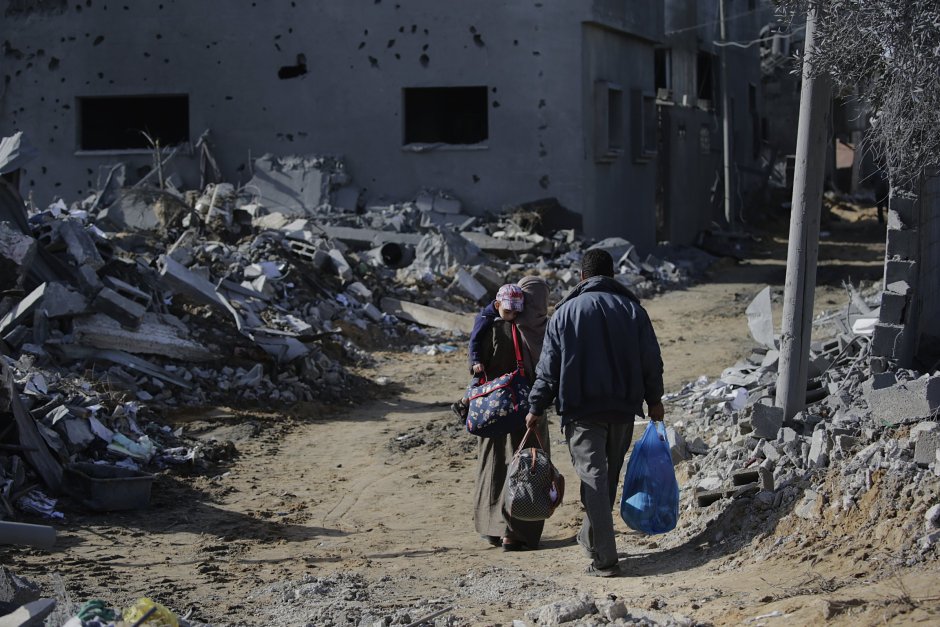Кадър от ситуацията в Газа, сн. ЕПА/БГНЕС