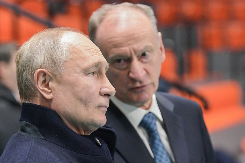 Президентът на Русия Владимир Путин и Секретарят на руския Съвет за сигурност Николай Патрушев