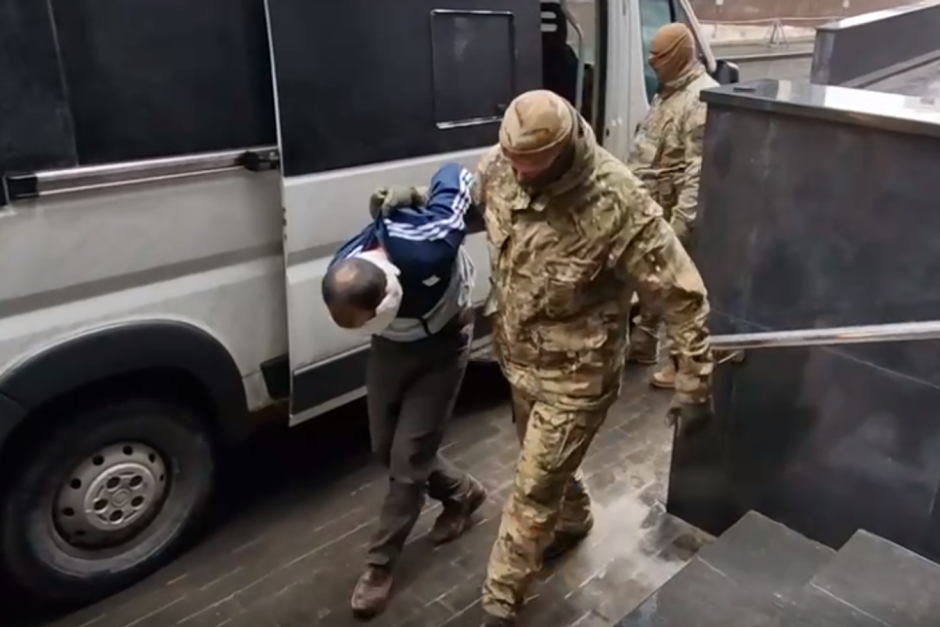 Кадър от видеото, разпространено от Следствения комитет в Русия.