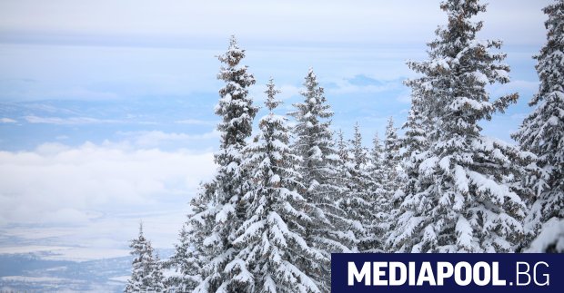 В планините духа умерен вятър температурите варират от минус 8