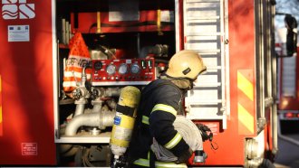 Автобус се запали в центъра на Пловдив