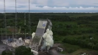 На френския космодрум Куру взривиха стартовата площадка за изстрелване на ракетите 