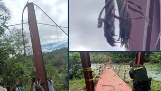 В Колумбия се срина мост на церемонията по откриването му (видео)