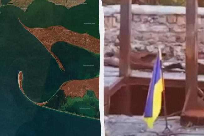 Украинското знаме е издигнато на стратегическата Кинбурнска коса