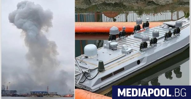 Морски дрон експлодира край пристанището в град Констанца Югоизточна Румъния